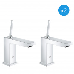 Eurocube Joy - Lot de 2 mitigeurs monocommande 1/2" Lavabo Taille M sans vidage automatique (23658000-DUO)