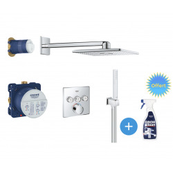 SmartControl Set de douche + GrohClean Nettoyant pour robinetteries (34712000-PLUS)