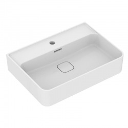 Strada II lavabo 600x430 mm, 1 trou pour robinet, avec Ideal Plus, blanc (T3000MA)