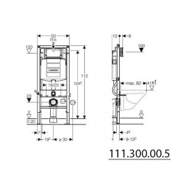 Bâti-support fixation murale Duofix