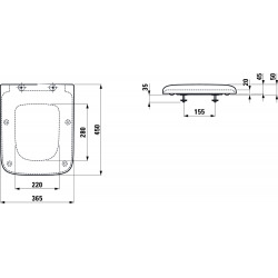 Abattant amovible soft close, Duroplast blanc (H8917013000001)