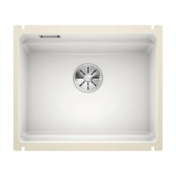 Blanco Evier Etagon 500-U en Céramique PuraPlus sous-plan 54x45.6cm, Blanc cristal (525149)