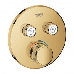 Grohe Grohtherm Smartcontrol, Thermostatique pour installation encastrée 2 sorties, Cool Sunrise (29119GL0)