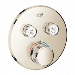 Grohe Grohtherm Smartcontrol, Thermostatique pour installation encastrée 2 sorties, Nickel (29119BE0)