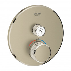 Grohe Grohtherm Smartcontrol, Thermostatique pour installation encastrée 1 sortie, Nickel brossé (29118EN0)