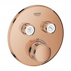 Grohe Grohtherm Smartcontrol, Thermostatique pour installation encastrée 2 sorties, Warm Sunset (29119DA0)