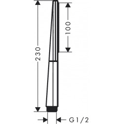 Hansgrohe Rainfinity Douchette à main 100 1 jet, Bronze brossé (26866140)