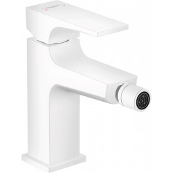 Hansgrohe Metropol Mitigeur bidet poignée manette, bonde Push-Open, Blanc mat (32520700)