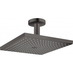 Hansgrohe Raindance E Douche de tête 300 1 jet avec raccord plafond, Noir Chromé brossé (26250340)