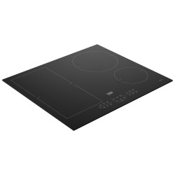 Table induction avec 4 foyers + 1 zone modulaire,  fonction d'arrêt automatique, 7200 W, 60cm, Noir (HIC64401)