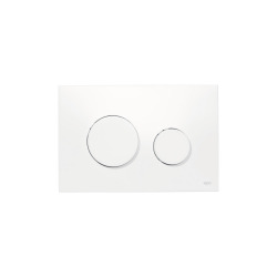 Plaque de commande double touche, plastique Blanc antibactérien (9.240.640)