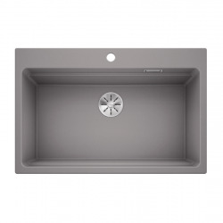 Evier ETAGON 8 PuraDur en Silgranit 78x51cm avec cuve à étages + 2 rails en inox inclus, Alumétallic (525189)