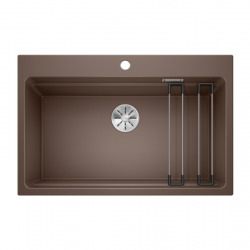 Evier ETAGON 8 PuraDur en Silgranit 78x51cm avec cuve à étages + 2 rails en inox inclus, Café (525196)