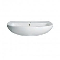 ODYSSEE Lavabo suspendu en porcelaine vitrifiée avec trop plein et perçage, 60x46cm (P133501)