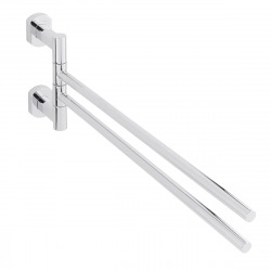 Cube Way Porte-serviette en laiton avec 2 bras pivotants, Chrome (SPI19)