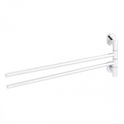 Cube Way Porte-serviette en laiton avec 2 bras pivotants, Chrome (SPI19)