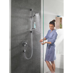 Pack Logis Mitigeur bain/douche + Set de douche Crometta Vario avec porte-savon (71401000-Crometta2)