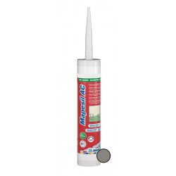 Mapesil AC Mastic 100% silicone, sans solvant, résistant aux moisissures, Gris Ciment (MAPS113)