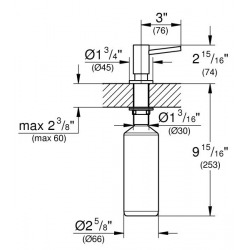 Cosmopolitan Distributeur de savon liquide, Hard Graphite (40535A00)