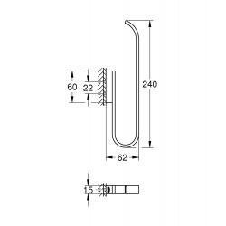 Selection Porte-papier toilette pour 2 rouleaux avec fixations cachées, Chrome (41067000)