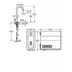 Blue Home Kit de démarrage avec Mitigeur mono, Hard Graphite (31498A01)