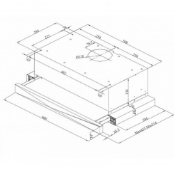 Hotte de cuisine télescopique semi-encastrée, Noir (HNT62210B)