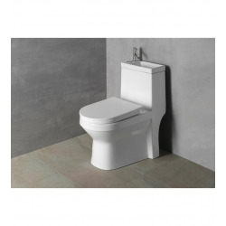 Hygie WC à poser avec lave-mains intégré, Abattant soft close (PB104)