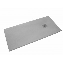 Receveur de douche rectangulaire Stone 140x80 cm marbre coulé Gris