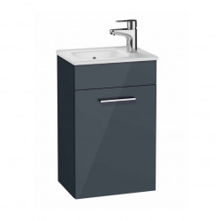 Mia Meuble salle de bain 39x61x28cm + Lavabo, Anthracite brillant (Mia40A)