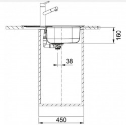 Spark SKN 611-63 Évier 63,5x50cm avec égouttoir réversible en Inox, Franke (101.0612.524)