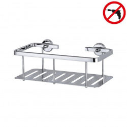 Aluxx Panier de douche 9,2x25x12,5cm, Pose facile sans perçage, Aluminium, Chrome brillant (40202-00000-00)