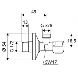 Comfort Lot de 2 robinets d'équerre avec fonction de régulation, Classe de débit A (052120699-PRO2)