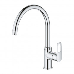 Kit Evier cuisine K400 à encastrer 1160x500mm Acier inoxydable + Mitigeur Bauloop Col de cygne, Chrome (31587SD0-SET1)