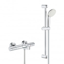 Set mitigeur thermostatique bain/douche Grohtherm 800 cosmopolitan + Ensemble de douche Tempesta 100 2 jets (34772000-Tempesta)