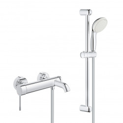 Set bain/douche Mitigeur thermostatique Essence + Ensemble de douche Tempesta 100 2 jets, Chrome (33624001-Tempesta2)