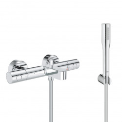 Set bain/douche Mitigeur thermostatique Grohtherm 800 + Douchette stick 1 jet Euphoria Cosmopolitan, Chrome (34772000-Euphoria)