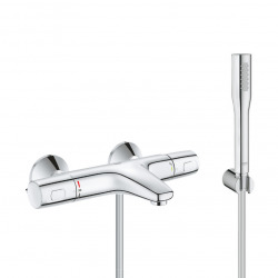 Set bain/douche Mitigeur thermostatique Precision Trend + Douchette stick 1jet Euphoria Cosmopolitan, Chrome (34227002-Euphoria)