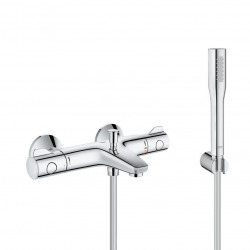 Set bain/douche Mitigeur thermostatique Grohtherm 800 + Douchette stick 1 jet Euphoria Cosmopolitan, Chrome (34569000)