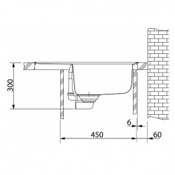 Franke Orion Évier avec égouttoir réversible OID 611-62 62x50cm, Tectonite, Blanc Artic (OID611-62B)