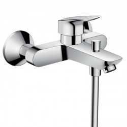 Set bain/douche Mitigeur Logis + Douchette 2 jets + Barre de douche 22cm + Flexible, Chrome (1400000-CROMETTA)