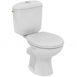 Astor Pack WC à poser en porcelaine vitrifiée, Charnières en Inox (R190101)