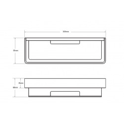 Panier de douche 30 cm en laiton massif, Chrome (SATDPOL30CH)