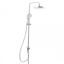 Set de douche avec douchette 3 jets, barre 110cm avec tête de douche intégrée, Chrome  (SATPIPET)