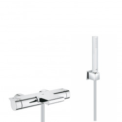 Set bain/douche Mitigeur thermostatique Grohtherm 2000 + Stick de douche mural 1 jet, Chrome (34174001-CUBESTICK)