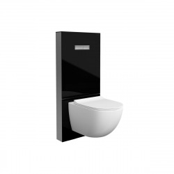 Vitrus Bâti-support en verre pour WC, 1140x518mm, Noir (770-5761-01)