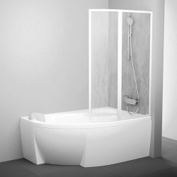 Supernova Pare-baignoire 150x170cm, 2 volets, Blanc (76PB010041)