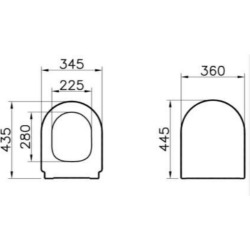 Ensemble combiné WC Vitra Integra avec abattant, vidage universel (9859-003-7202)