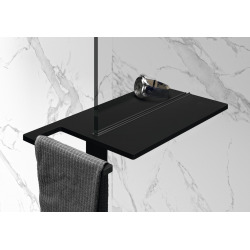 Select + Porte-serviettes avec étagère 40 x 22 cm, Noir mat (SL2401123)