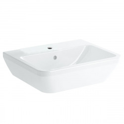 Integra Lavabo suspendu 55x45 cm avec trou pour robinetterie au milieu, Blanc (7049-003-0001)