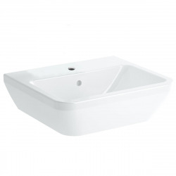 Integra Lavabo suspendu 50x43 cm avec trou pour robinetterie au milieu, Blanc (7048-003-0001)